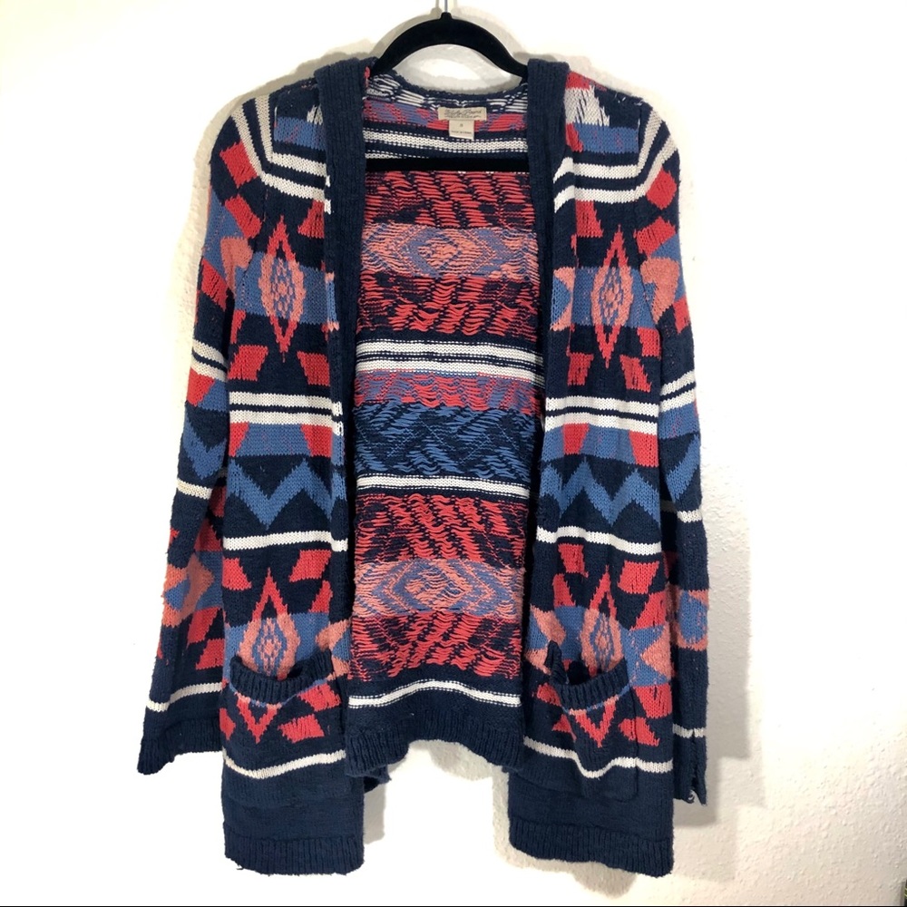 Lucky Brand Heavy Knitted Hooded Cardigan Size S